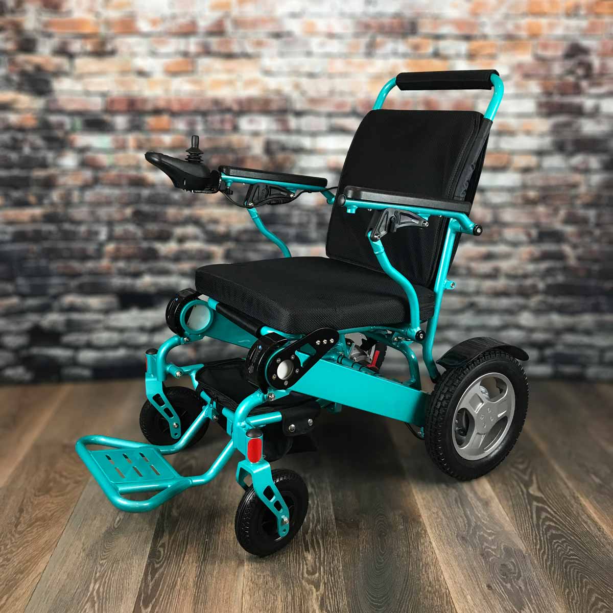 HeavyDuty FOLD & GO Electric Wheelchair® (Turquoise)