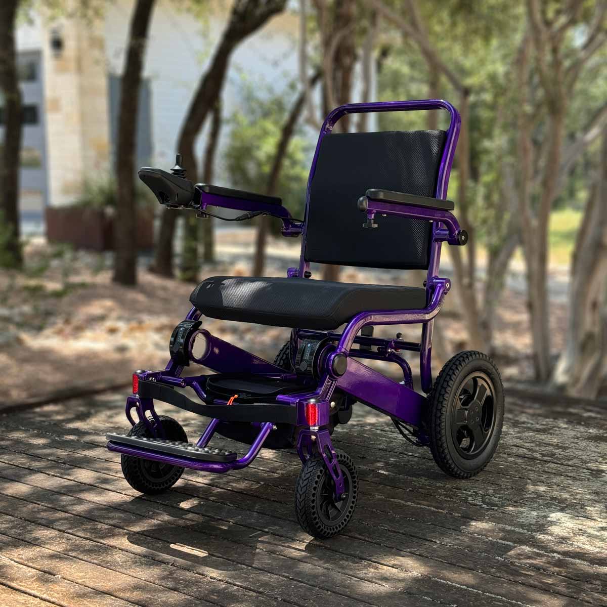 MagSHOCK Magnesium Folding Electric Wheelchair (Purple)
